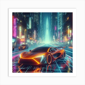 Futuristic Car 129 Art Print