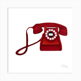 Red Telephone Art Print