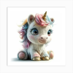 Unicorn Stuffed Animal Art Print