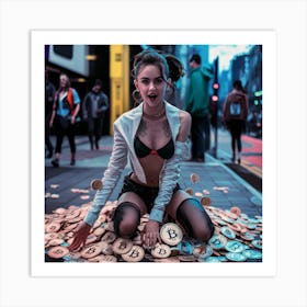 Bitcoin Girl 15 Art Print