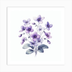 Flowers of Violet 2 Art Print