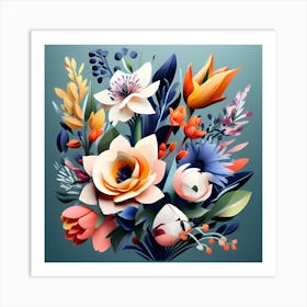 Bouquet Of Flowers Art Print