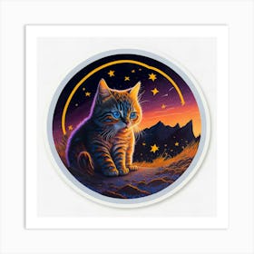 Cat Colored Sky (58) Art Print