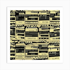 Movie Clapboards Art Print