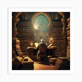 The Librarian 35 Art Print