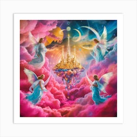 Angels In The Sky 5 Art Print