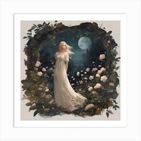 Into The Garden (Blonde) Art Print Art Print