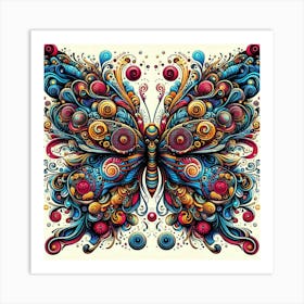 Psychedelic Butterfly Art 1 Art Print