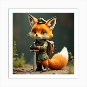 Flux Dev A Majestic Orangehued Fox With Piercing Yellow Eyes A 0 Art Print