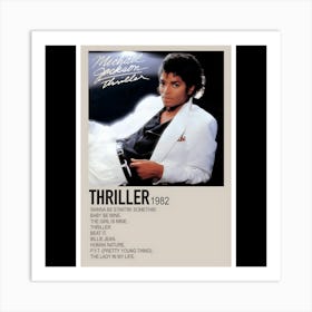 Thriller - Michael Jackson, 1982 Art Print