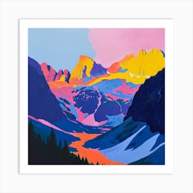 Colourful Abstract Rocky Mountain National Park Usa 1 Art Print