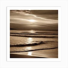 Sunset On The Beach 858 Art Print