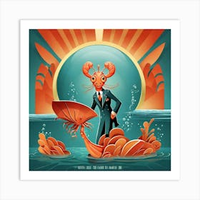 Lobster In A Suit Art Print