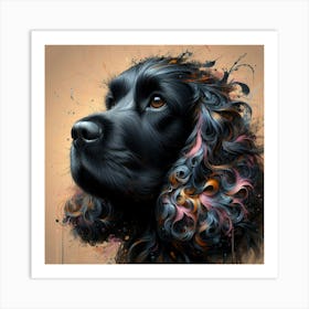 Black Cocker Spaniel3 Art Print