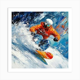 Skier Art 2 Art Print