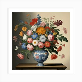 Default A Still Life Of Flowers In A Wanli Vase Ambrosius Boss 0 Art Print