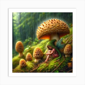 Fairy In The Rain 4 Art Print