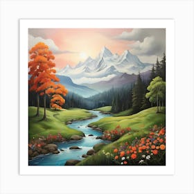 Mountain Stream Art Print