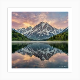 Sunrise In The Alps Art Print