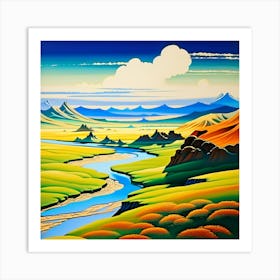 Landscape With River By Robert Art Print