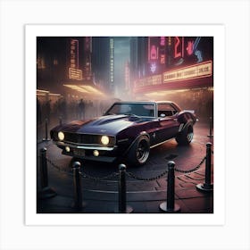 Old muscle car Art Print