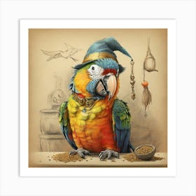 Wizard Parrot 1 Art Print