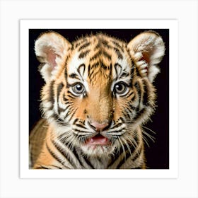 Cute Little Tiger Cub Art Print