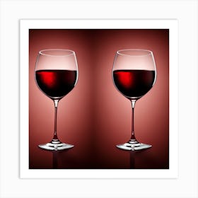 Two Glasses Of Red Wine 1 Art Print