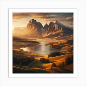 Dolomite Landscape 2 Art Print