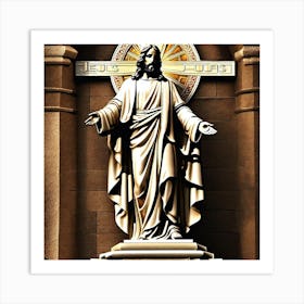 Statue Of Jesus Art Print