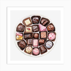 Chocolates On A Plate 14 Art Print