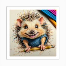 Hedgehog 52 Art Print