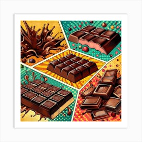 Pieces of Chocolate, Pop Art 1 Art Print