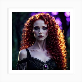 Red Haired Beauty 3 Art Print