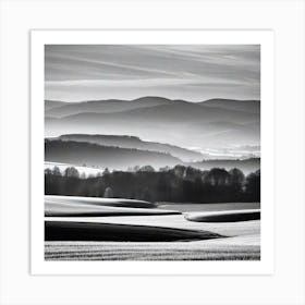 Black And White Landscape Art Print