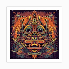 Aztec Mask Art Print