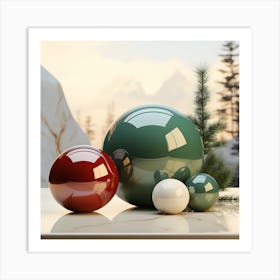 Christmas Ornaments 12 Art Print