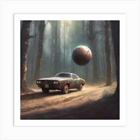 Car In The Woods Art Print