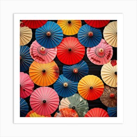 Colorful Umbrellas 8 Art Print