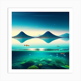 Underwater Seascape Art Print