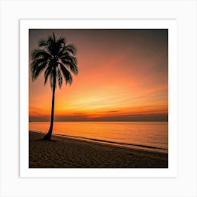 Sunset On The Beach 4 Art Print