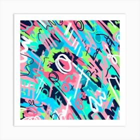 Funky Abstract Painting Art Print