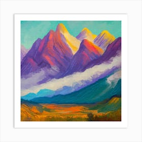 Yellow Mountains Art Print