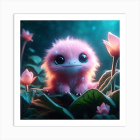 Cute Furry Frog Art Print