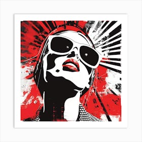 Woman In Sunglasses 13 Art Print