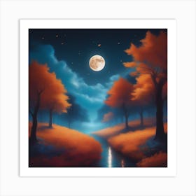 Harvest Moon Dreamscape 27 Art Print