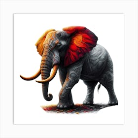 Animal Creative Portrai Illustrationt 17 Art Print