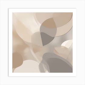 A Sophisticated Muted Neutrals Abstract 7 Art Print