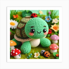 Amigurumi, turtle 3 Art Print