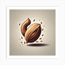 Nut Illustration Art Print